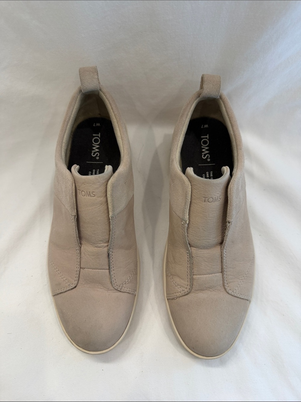 Toms Women’s Slip-On Sneakers in Light Taupe Suede